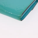 LOUIS VUITTON Monogram Vernis Portefeuille Sarah Wallet Blue M93219 Auth hk3947-16