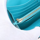 LOUIS VUITTON Monogram Vernis Portefeuille Sarah Wallet Blue M93219 Auth hk3947-22