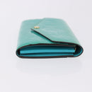 LOUIS VUITTON Monogram Vernis Portefeuille Sarah Wallet Blue M93219 Auth hk3947-3
