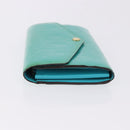 LOUIS VUITTON Monogram Vernis Portefeuille Sarah Wallet Blue M93219 Auth hk3947-4