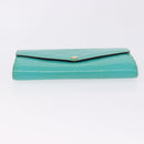 LOUIS VUITTON Monogram Vernis Portefeuille Sarah Wallet Blue M93219 Auth hk3947-6