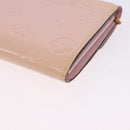 LOUIS VUITTON Vernis Portefeuille Sarah Wallet Rose Valerine M61227 Auth hk3948-16