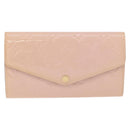 LOUIS VUITTON Vernis Portefeuille Sarah Wallet Rose Valerine M61227 Auth hk3948-13