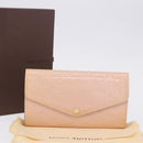 LOUIS VUITTON Vernis Portefeuille Sarah Wallet Rose Valerine M61227 Auth hk3948-12