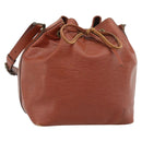 LOUIS VUITTON Epi Petit Noe Shoulder Bag Brown M44103 LV Auth hk3950-1