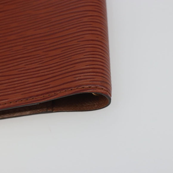 LOUIS VUITTON Epi Agenda PM Day Planner Cover Brown R20053 LV Auth hk3952