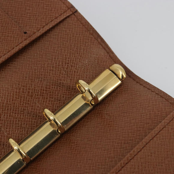 LOUIS VUITTON Epi Agenda PM Day Planner Cover Brown R20053 LV Auth hk3952