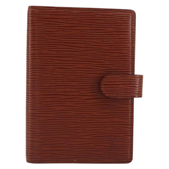 LOUIS VUITTON Epi Agenda PM Day Planner Cover Brown R20053 LV Auth hk3952