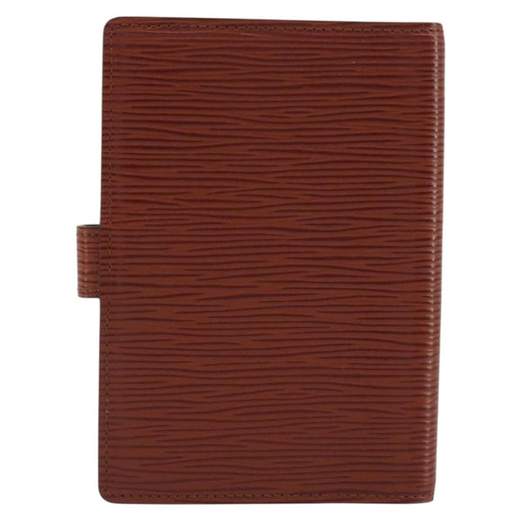 LOUIS VUITTON Epi Agenda PM Day Planner Cover Brown R20053 LV Auth hk3952