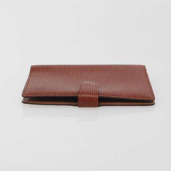 LOUIS VUITTON Epi Agenda PM Day Planner Cover Brown R20053 LV Auth hk3952