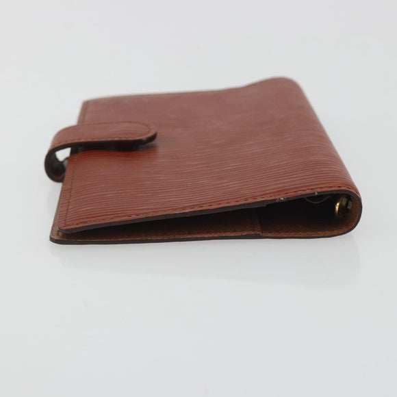 LOUIS VUITTON Epi Agenda PM Day Planner Cover Brown R20053 LV Auth hk3952