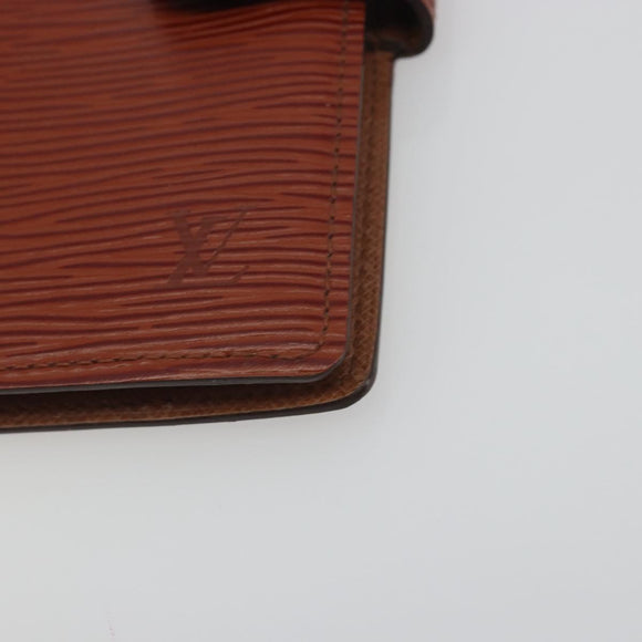 LOUIS VUITTON Epi Agenda PM Day Planner Cover Brown R20053 LV Auth hk3952