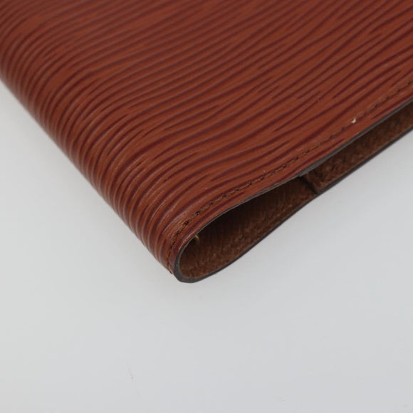 LOUIS VUITTON Epi Agenda PM Day Planner Cover Brown R20053 LV Auth hk3952
