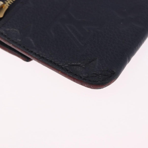 LOUIS VUITTON Monogram Empreinte Pochette Cles Purse Navy M62017 LV Auth hk3961