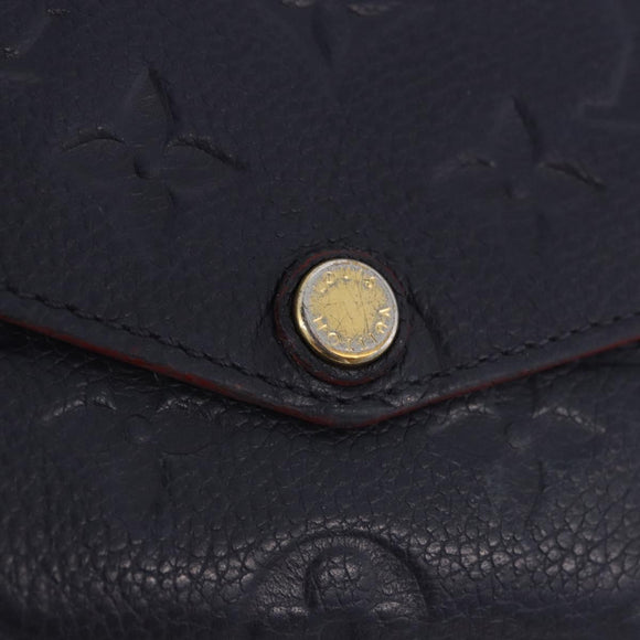 LOUIS VUITTON Monogram Empreinte Pochette Cles Purse Navy M62017 LV Auth hk3961