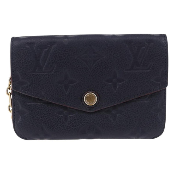 LOUIS VUITTON Monogram Empreinte Pochette Cles Purse Navy M62017 LV Auth hk3961