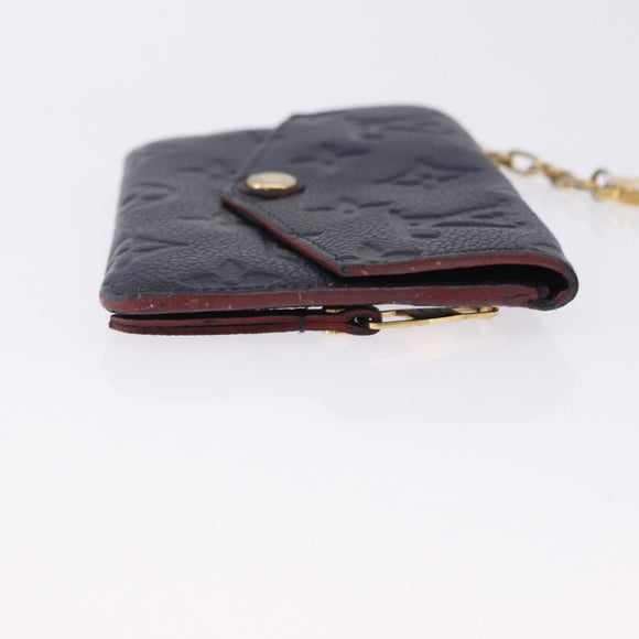 LOUIS VUITTON Monogram Empreinte Pochette Cles Purse Navy M62017 LV Auth hk3961