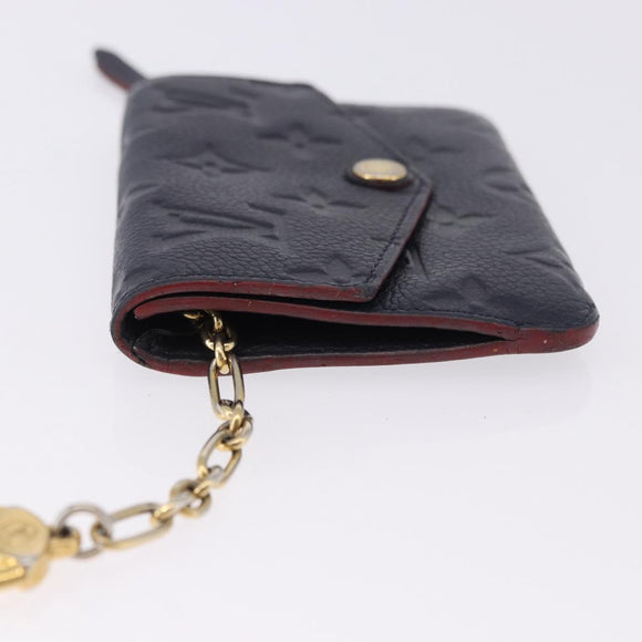LOUIS VUITTON Monogram Empreinte Pochette Cles Purse Navy M62017 LV Auth hk3961