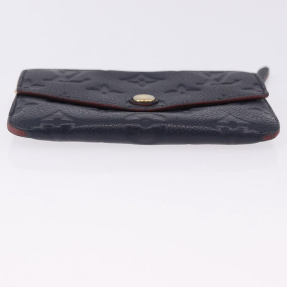 LOUIS VUITTON Monogram Empreinte Pochette Cles Purse Navy M62017 LV Auth hk3961