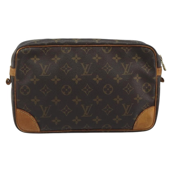 LOUIS VUITTON Monogram Compiegne 28 Clutch Bag M51845 LV Auth hk3965