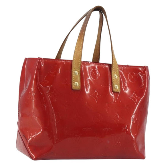 LOUIS VUITTON Monogram Vernis Reade PM Hand Bag Red Rouge M91088 LV Auth hk3973