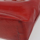 LOUIS VUITTON Monogram Vernis Reade PM Hand Bag Red Rouge M91088 LV Auth hk3973-8