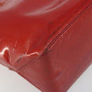 LOUIS VUITTON Monogram Vernis Reade PM Hand Bag Red Rouge M91088 LV Auth hk3973-15