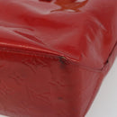 LOUIS VUITTON Monogram Vernis Reade PM Hand Bag Red Rouge M91088 LV Auth hk3973-16