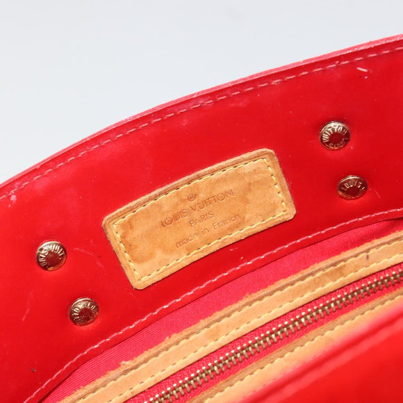 LOUIS VUITTON Monogram Vernis Reade PM Hand Bag Red Rouge M91088 LV Auth hk3973