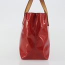 LOUIS VUITTON Monogram Vernis Reade PM Hand Bag Red Rouge M91088 LV Auth hk3973-3