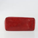 LOUIS VUITTON Monogram Vernis Reade PM Hand Bag Red Rouge M91088 LV Auth hk3973-5