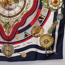 HERMES Carre 90 Scarf Parmi Les Fleursje Compte Silk Navy Auth hk3977-10