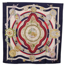 HERMES Carre 90 Scarf Parmi Les Fleursje Compte Silk Navy Auth hk3977-12