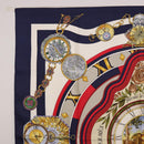 HERMES Carre 90 Scarf Parmi Les Fleursje Compte Silk Navy Auth hk3977-2