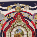 HERMES Carre 90 Scarf Parmi Les Fleursje Compte Silk Navy Auth hk3977-3