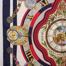 HERMES Carre 90 Scarf Parmi Les Fleursje Compte Silk Navy Auth hk3977-5
