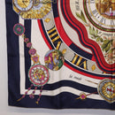 HERMES Carre 90 Scarf Parmi Les Fleursje Compte Silk Navy Auth hk3977-8