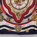 HERMES Carre 90 Scarf Parmi Les Fleursje Compte Silk Navy Auth hk3977-9