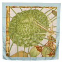 HERMES Carre 90 Scarf Jardin Creole Silk Light Blue Auth hk3978-1