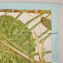 HERMES Carre 90 Scarf Jardin Creole Silk Light Blue Auth hk3978-4