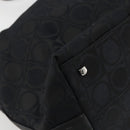 Salvatore Ferragamo Shoulder Bag Canvas Black Silver Auth hk3980-14