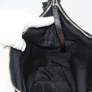 Salvatore Ferragamo Shoulder Bag Canvas Black Silver Auth hk3980-17