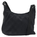 Salvatore Ferragamo Shoulder Bag Canvas Black Silver Auth hk3980-1