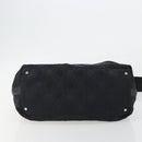 Salvatore Ferragamo Shoulder Bag Canvas Black Silver Auth hk3980-5