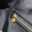 FENDI Pecan Canvas Boston Bag PVC Black Brown Auth hk3981-22