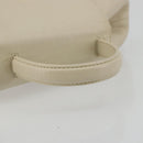 GIVENCHY Hand Bag Leather White Gold Auth hk3982-7