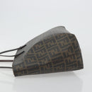 FENDI Zucca Canvas Tote Bag PVC Brown Black Auth hk3983A-5