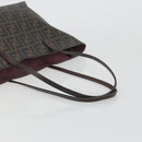 FENDI Zucca Canvas Tote Bag PVC Brown Black Auth hk3983A-7