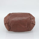 Chloe Etel Shoulder Bag Leather 2way Brown Gold Auth hk3984-5