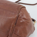 Chloe Etel Shoulder Bag Leather 2way Brown Gold Auth hk3984-9